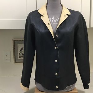 Genuine leather reversible jacket